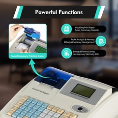 48 Keys Till Fully System Electronic Cash Register / POS System Management NEW