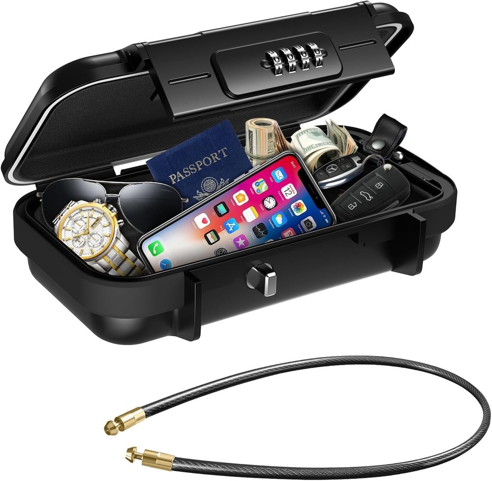 Portable Safe Box, Travel Safe Box for Beach, Waterproof Mini Security Case, …