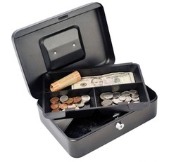 STEELMASTER® Push Button Security Box, 3 Compartments, Dark Grey By MMF Ind.