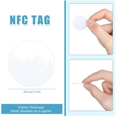 500 NFC Tags 504 Bytes Blank Coins | 25mm Round Sticker
