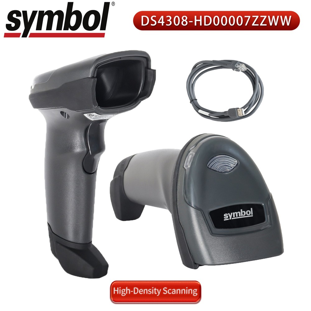 Zebra Scanner Symbol DS4308-HD00007ZZWW 2D QR Code Barcode Scanner w/USB Cable