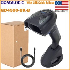 Datalogic Gryphon GD4590-BK-B 1D 2D QR Code Barcode Scanner W/ USB Cable+Base US