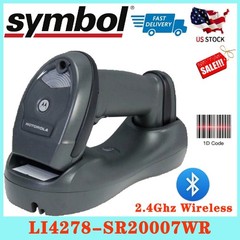 Zebra Symbol LI4278-SR20007WR Wireless Barcode Scanner W/USB Cable Cradle US