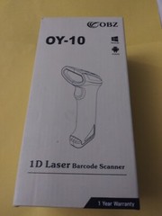 USB 1D Laser Barcode Scanner OBZ OY-10 Mini Wired USB Scanner 7&Prime; Long