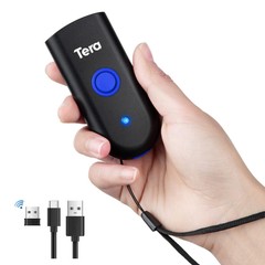 Tera Wireless Barcode Scanner 1D Laser Mini Pocket Waterproof Scanner 3in1 Co…