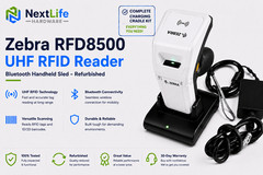 Zebra RFD8500 UHF RFID Bluetooth Reader Complete Charging Cradle Kit Refurbished