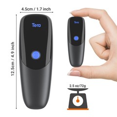 Barcode Scanner 2D Portable Wireless: BT 2.4G USB Pocket Reader, 1300