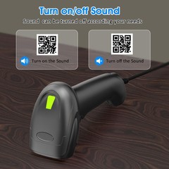 Symcode Barcode Scanner with Stand USB Wired Inventory 2D 1D QR Code Scanner