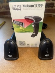 (3pc) Adesso NuScan 5100 2D Barcode Scanner Black—- 1 New + 2 Used