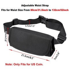 US Coin Holder Dispenser Fanny Pack Waiter Purse Organizer Server Waist Belt