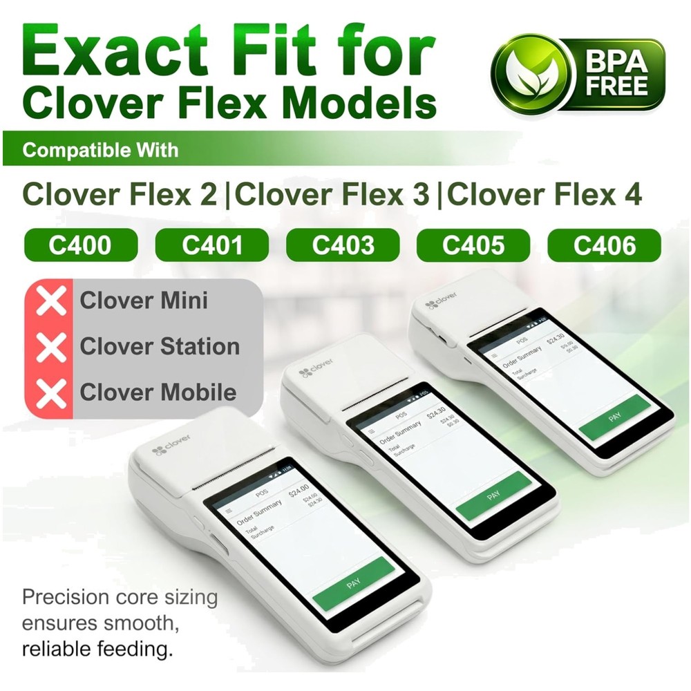 Clover Flex Compatible Paper – 2 1/4&Prime; x 55&prime; – 50 Pack