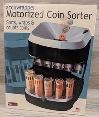 Magnif Accuwrapper Motorized Coin Sorter Sorts Wraps & Counts Coins Bank USA