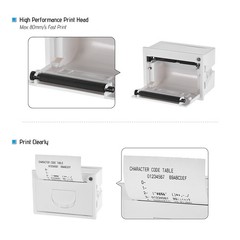 1-GOOJPRT QR204 58mm Mini Embedded Receipt Thermal Printer RS232 + USB Interface