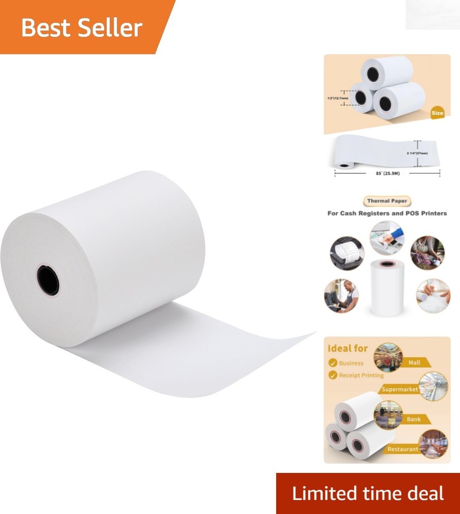 Cost-Effective 5-Pack POS Thermal Paper Rolls, 2 1/4&Prime; x 85&prime; – Reliable & Durable