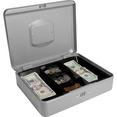 BARSKA CB11788 Grey 12 inch wide Safe Steel Cabinet Cash Combination Lock Box