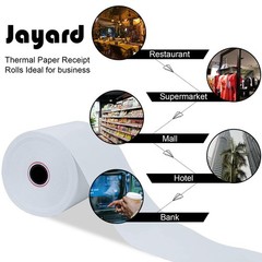 10 PCS 21/4 Inch x 50 ft Thermal Paper Rolls Credit Card POS Register Tape