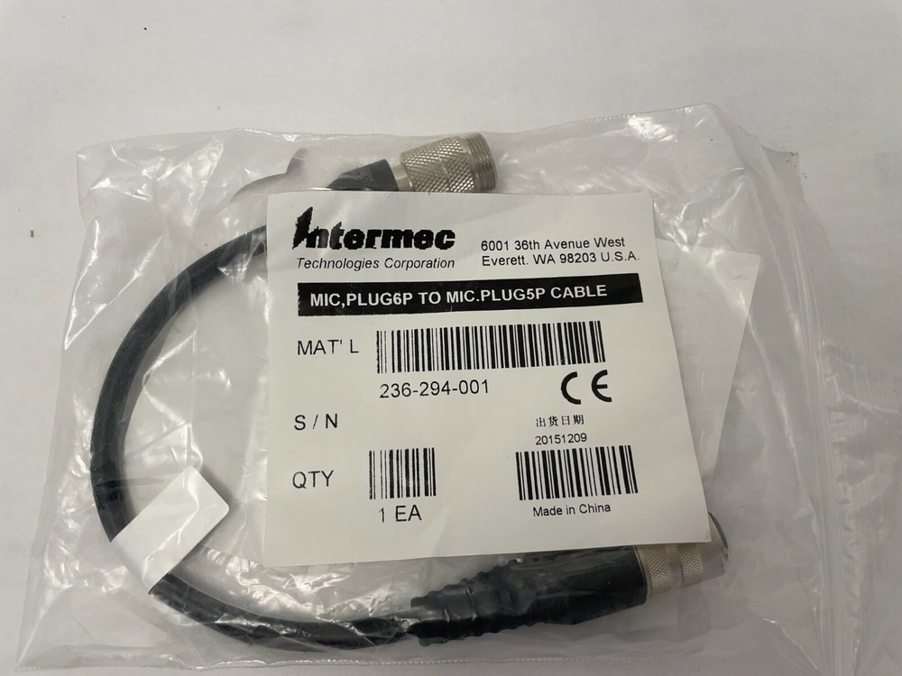 Intermec Cable 236-294-001 Cable Adapter 5-Pin Male to 6-Pin Female for CV41 New