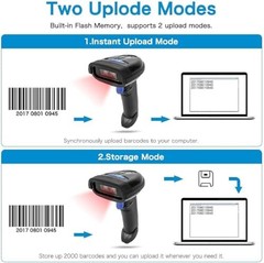 NETUM Bluetooth Barcode Scanner 1D Wireless CCD Reader for PC Tablet Smartphone