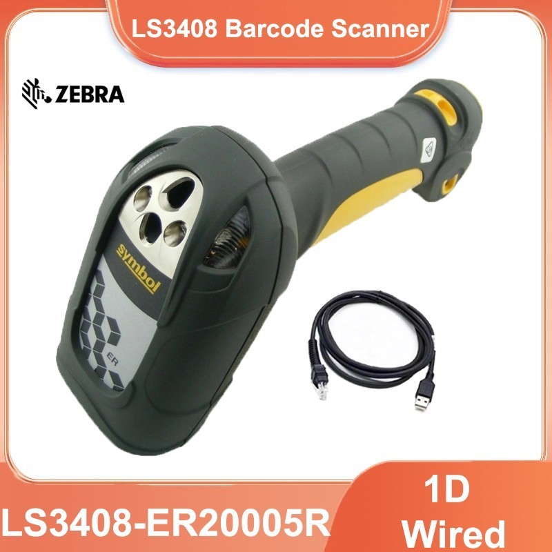 Motorola Symbol LS3408-ER20005R Extended Range 1D Laser USB Barcode Scanner New