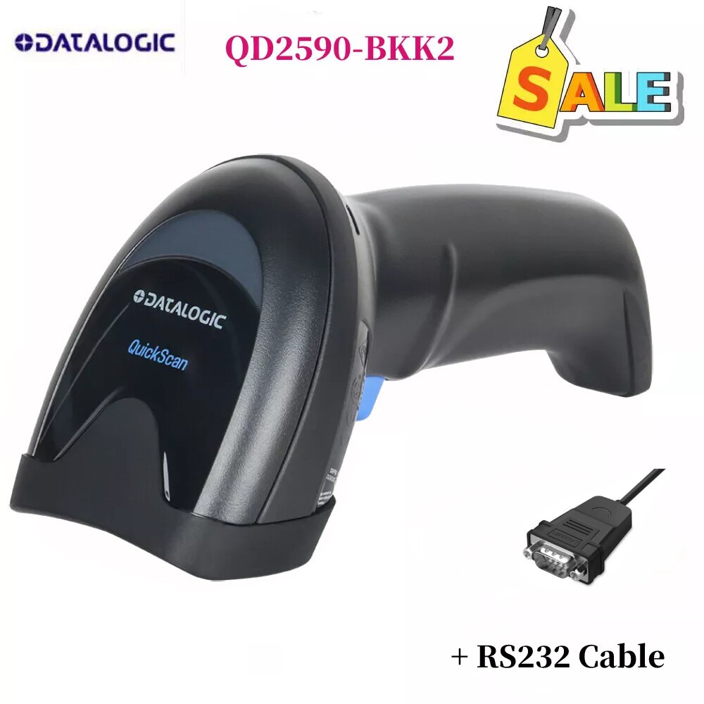 Datalogic QuickScan QD2590-BKK2 2D 1D Handheld Barcode Scanner With RS232 Cable