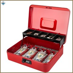 Heavy Duty Cash Drawer with Mechanical Lock and Spill-Proof Coin Tray Lid