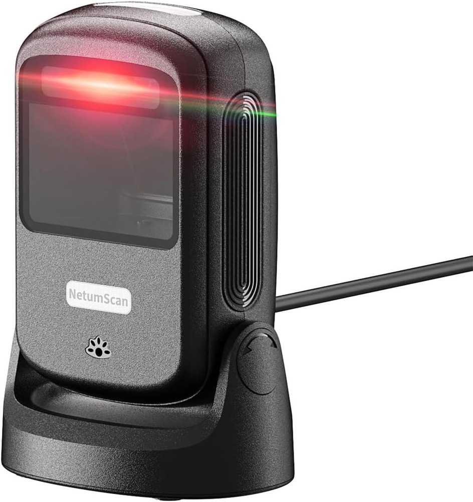 NetumScan Automatic Hands-Free Barcode Scanner – 1D/2D Desktop USB Wired Scanner