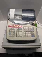 Casio PCR-T2000 Cash Register Thermal Print – Missing Drawer Key UNTESTED