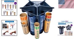 Efficient Coin Counter and Sorter Machine with Coin Wrappers for Home & Office