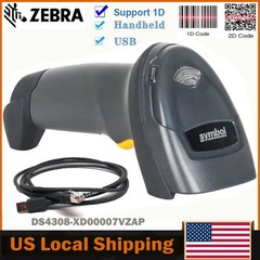 Zebra Scanner Symbol DS4308-XD00007VZAP 1D 2D Barcode Scanner Reader w/USB Cable