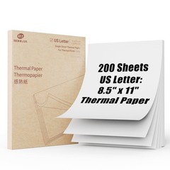 Thermal Printer Paper 8.5 »x11 » US Letter Size, Thermal Paper Roll and Singl…