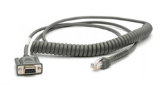 Zebra CBA-R22-C09ZAR RS232 Signal Cable 106&Prime; 2.7m Gray Scanner Cable