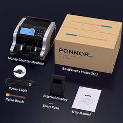 Money Counter Machine with Value Count, UV/MG/IR/MT/DD Counterfeit Bill Detectio