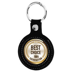YUXIANLB AA Coin Holder Keychain, PU Leather Storage One Size, Black