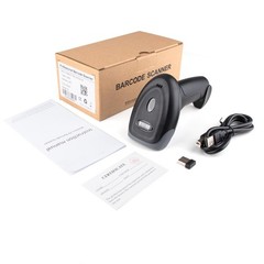 Wireless Barcode Scanner 1D QR Handheld Laser Reader – Bluetooth, 2.4G & USB Com