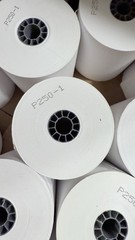Verifone P250 1-Ply 3 inch x 165&prime; Receipt Paper – 25 Rolls