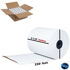 2 cases- 50 Rolls POS Receipt thermal Paper star epson IBM 3 1/8&Prime; 80mm x 230&prime; FT