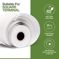 10 PCS Thermal Receipt Paper Rolls for Square Terminal Credit Card Machine