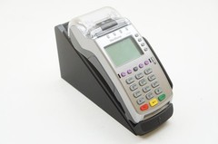 Angled Desk Stand Kiosk Mount for Verifone VX520 Reader, Wall Mount Secure Plate
