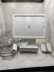 Square S089 POS Terminal Register Display w/ Stand, Power Adapter & Cables White
