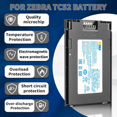 10-Pack Zebra TC57 Scanner Battery Replacement for TC51 TC52 TC56 TC57