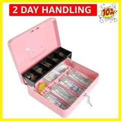 Locking Cash Box with Key Lock and Money Tray, Money Box, Lock Safe Box, Cash…