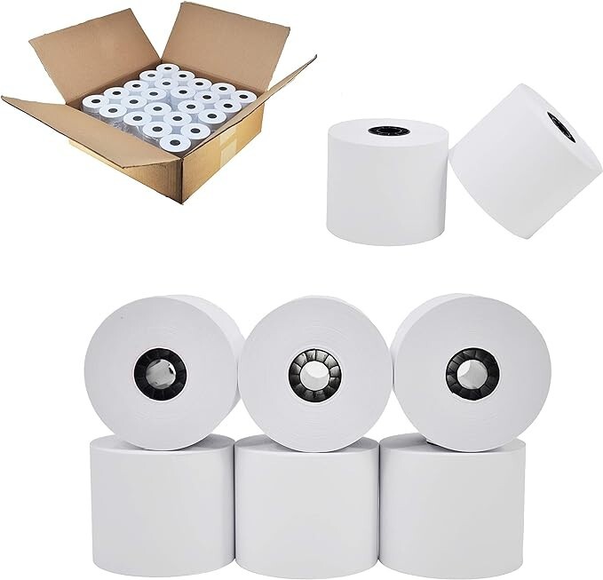 44mm (1 3/4&Prime;) x 230&prime; BPA Free Thermal Register Paper Rolls for Sharp & Casio POS