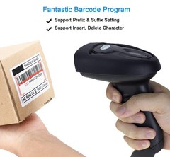 Wireless Barcode Scanner, 2 in 1 2.4G Wireless & USB Wired 1D Laser Barcode R…