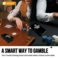 Winners Bank – Pocket Safe Cash Box for Gamblers with Passcode – Black Code