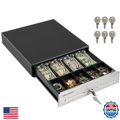 Volcora 13&Prime; Cash Register Drawer for Point of Sale (POS) System, 4 Bill 5 Coin C