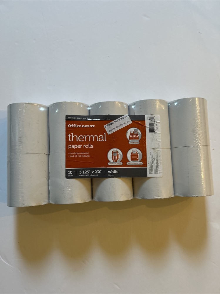 Office Depot Thermal Paper Rolls White 10 Count 3.125 X 230