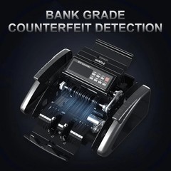 AL1000 Money Counter Machine with Value Counting, Support Dollar and Euro, UV, M