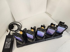 ✅SET OF 5 Zebra TC52 Android Barcode Scanners +Cradle +New Cases & Handles!🔥⭐