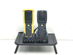 Lot of 2 Honeywell LXE MX7 Mobile Scanners W/ Spare Batteries & Charging Dock