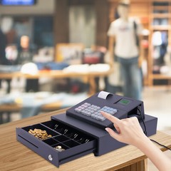 39 Keys Wired Lockable Electric Thermal Cash Register w/ Drawer for Catering